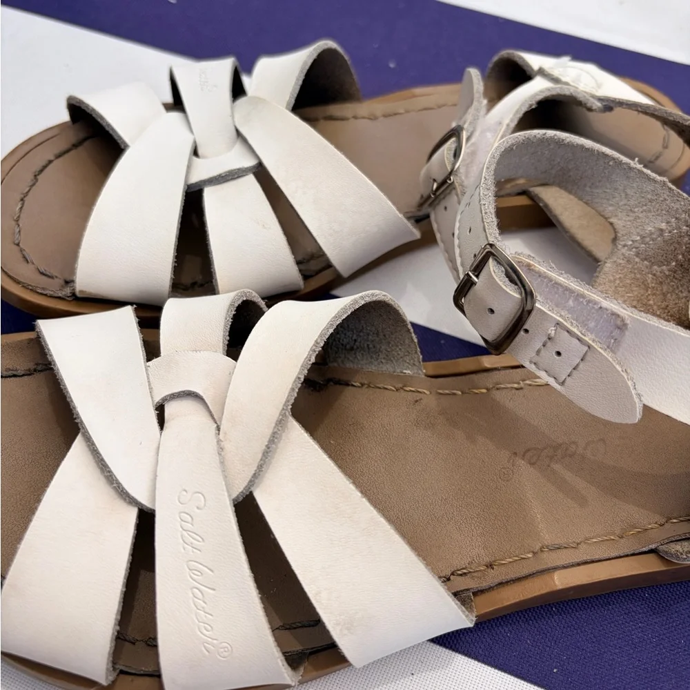 Girls white Saltwater Sandals